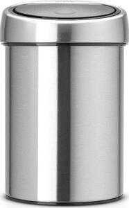 BRABANTIA Touch Bin fali/álló nyomófedeles hulladékgyűjtő XXS 3L - A méret r.m. acél selyem ujjlenyomatmentes - 378645