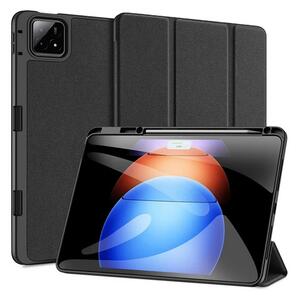 Dux Ducis DOMO tok álló, bőr hatású (aktív FLIP, oldalra nyíló, TRIFOLD, asztali tartó, ceruza tartó) FEKETE Xiaomi Pad 6S Pro (GP-157394)
