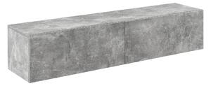 Függőszekrény Evaton Falra szerelhető TV-szekrény 140 x 33 x 30 cm forgácslap beton hatású