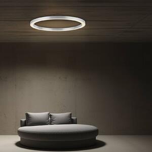 PURE LED mennyezeti lámpa Lines, Ø 70 cm, ezüst színű, CCT, dimmelhető, Alu / szürke / cink, Nappali / Étkező, Alumínium, Modern