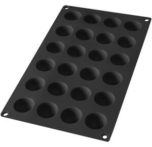 LÉKUÉ Mini félgömb és bonbon szilikon sütőforma 24db Fekete LK881145