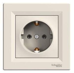 Schneider EPH2900123 ASFORA csavaros/kerettel 2P+F csatlakozóaljzat bézs