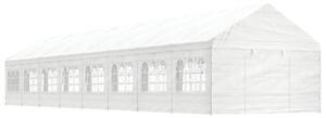 VidaXL fehér polietilén pavilon tetővel 17,84 x 4,08 x 3,22 m