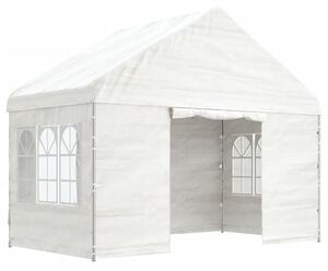 VidaXL fehér polietilén pavilon tetővel 4,08 x 2,23 x 3,22 m
