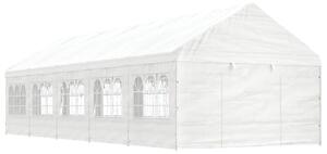 VidaXL fehér polietilén pavilon tetővel 11,15 x 4,08 x 3,22 m
