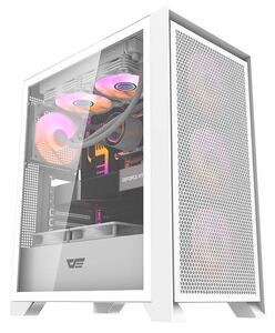 DarkFlash DRX70 Mesh táp nélküli ablakos ház + 4 RGB hűtő fehér