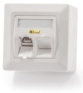 KELine Modulo50 falon kívüli 2 portos RJ-45 aljzat üres (601140-AP)