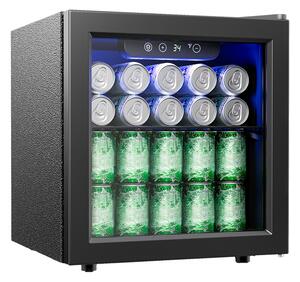 EUHOMY 37 literes italhűtő fekete LED világítással BR001-55BL