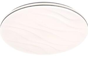 LED mennyezeti lámpa, Polux, fém/műanyag, 36W, 2160lm, 48cm, távirányító, fehér