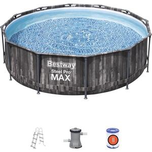 Bestway 5614X kerti medence Fémvázas medence Kerek 9150 L Fa