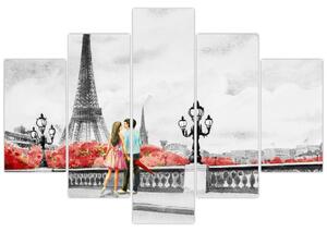 Kép - szerelmesek Párizsban (150x105 cm)