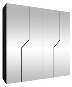Gardróbszekrény Hartford 601, Laminált forgácslap, 202x200x52cm, Fekete