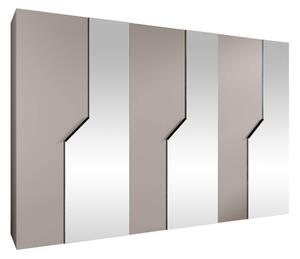 Gardróbszekrény Hartford 599, Laminált forgácslap, 202x300x52cm, Fekete, Kasmír