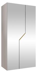 Gardróbszekrény Hartford 600, Laminált forgácslap, 202x100x52cm, Fehér, Aranysárga