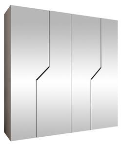 Gardróbszekrény Hartford 601, Laminált forgácslap, 202x200x52cm, Fekete, Kasmír