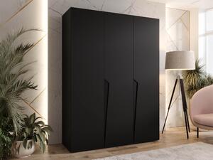 Gardróbszekrény Hartford 604, Laminált forgácslap, 202x150x52cm, Fekete
