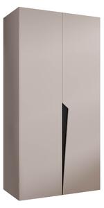 Gardróbszekrény Hartford 603, Laminált forgácslap, 202x100x52cm, Fekete, Kasmír