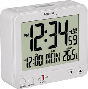 Techno Line (WT 195 WHITE) Rádiójel vezérlésű Ébresztőóra Fehér Riasztási idők 1 Nagy kijelző