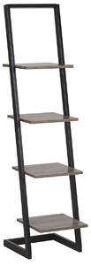 Négyszintes polcos elem JOPLIN 143 cm Fekete