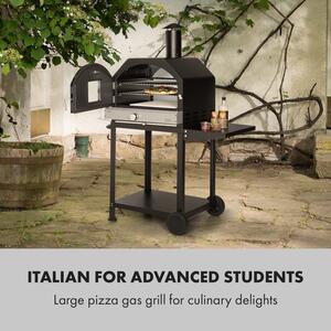 Klarstein Pizzaiolo Pro, gázgrill pizzához, 76x143x66cm, samott kő, acél, hordozható