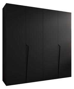 Gardróbszekrény Hartford 605, Laminált forgácslap, 202x200x52cm, Fekete