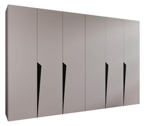 Gardróbszekrény Hartford 607, Laminált forgácslap, 202x300x52cm, Fekete, Kasmír
