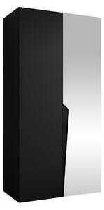 Gardróbszekrény Hartford 608, Laminált forgácslap, 202x100x52cm, Fekete