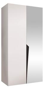 Gardróbszekrény Hartford 608, Laminált forgácslap, 202x100x52cm, Fehér, Fekete