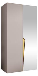 Gardróbszekrény Hartford 608, Laminált forgácslap, 202x100x52cm, Aranysárga, Kasmír