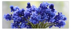 Kék virágos csokor képe (120x50 cm)