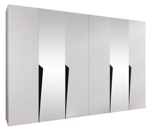 Gardróbszekrény Hartford 612, Laminált forgácslap, 202x300x52cm, Fehér, Fekete