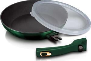 BerlingerHaus BH/6087 Emerald Collection Serpenyő - Levehető Nyéllel, 24 cm, Smaragdzöld