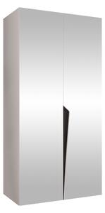 Gardróbszekrény Hartford 613, Laminált forgácslap, 202x100x52cm, Fehér, Fekete