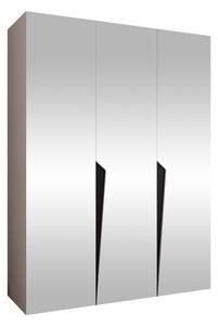 Gardróbszekrény Hartford 614, Laminált forgácslap, 202x150x52cm, Fekete, Kasmír