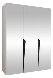 Gardróbszekrény Hartford 614, Laminált forgácslap, 202x150x52cm, Fehér, Fekete
