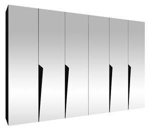 Gardróbszekrény Hartford 617, Laminált forgácslap, 202x300x52cm, Fekete