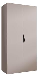 Gardróbszekrény Hartford 618, Laminált forgácslap, 202x100x52cm, Kasmír, Fekete