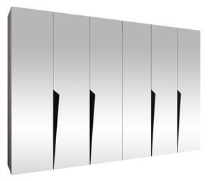 Gardróbszekrény Hartford 617, Laminált forgácslap, 202x300x52cm, Fekete, Kasmír