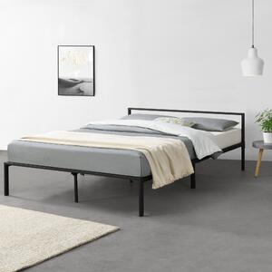 Fémkeretes ágy Imatra ágyráccsal 140x200cm minimalista stílusú fekete szinterezett