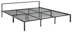 Fémkeretes ágy Imatra ágyráccsal 180x200cm minimalista stílusú fekete szinterezett