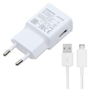 SAMSUNG hálózati töltő USB aljzat (5V / 2000 mA, gyorstöltés támogatás + microUSB kábel) FEHÉR (EP-TA200EWE+EP-DG925UWE / ECB-DUEWE)