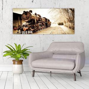 Kép - történelmi mozdony (120x50 cm)