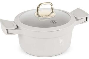 BerlingerHaus BH/7786 Sahara Collection Lábas - Fedővel, 2,5 L, Öntött Alumínium, Matt Krém