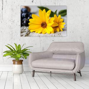 Sárga virágok képe (90x60 cm)