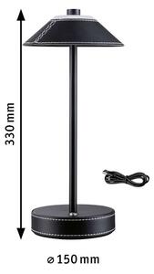 Paulmann Pellini Akkus asztali lámpa LED 2 W Fekete, Fekete (matt) (71173)