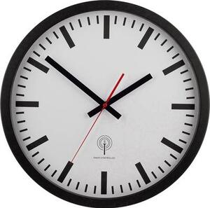 EUROTIME Analóg rádiójel vezérelt pályaudvari falióra, O 40 cm (56862)