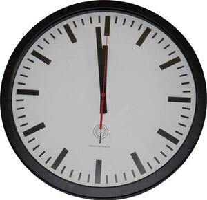 EUROTIME Analóg rádiójel vezérelt pályaudvari falióra, O 40 cm (56862)