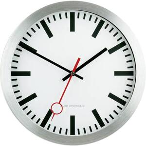 EUROTIME Rádiójel vezérlésű Falióra 30 cm Ezüst (59002-07)