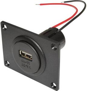 Beépíthető USB dugaszoló aljzat 12/24V, 3A, szerelőlappal, Procar