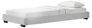 Kárpitozott ágy műbőr ágy ágykeret ágyráccsal 90x200 cm fehér Corium